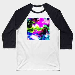 Fluid Pouring Ink Baseball T-Shirt